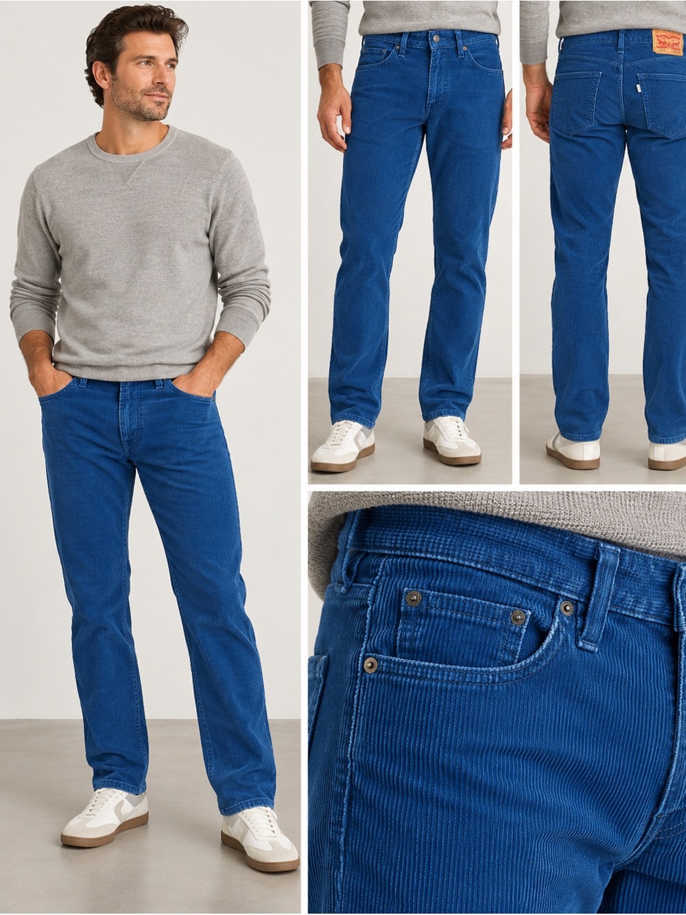 Levi’s Men's 514 Corduroy Pants 29W x 30L Teal, Straight Leg. EUC 100% Cotton